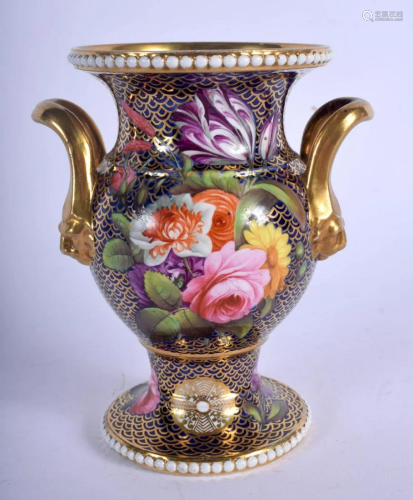 AN EARLY 19TH CENTURY ENGLISH TWIN HANDLED SPODE