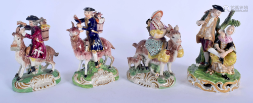 THREE 19TH CENTURY DERBY PORCELAIN FIGURES together
