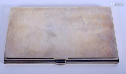 A TIFFANY & CO SILVER CASE. 57 grams. 9.5 cm x 6 cm.