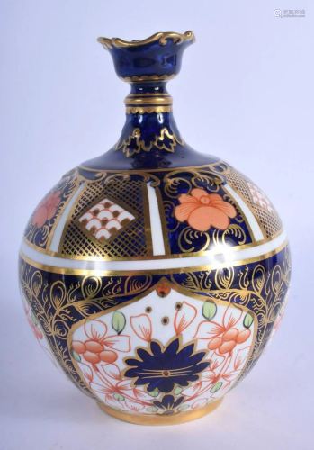 Royal Crown Derby spherical vase with short neck