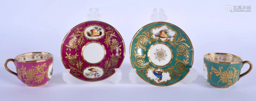 AN UNUSUAL PAIR OF 19TH CENTURY CONTINENTAL PORCELAIN