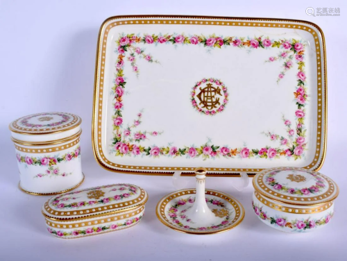 Royal Worcester superb toilet set having three boxes