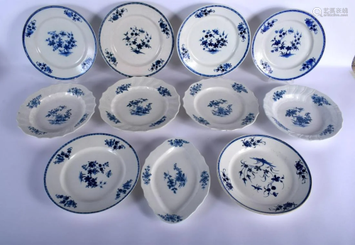 A collection of 18th c. Tournay and Arras dinnerwares