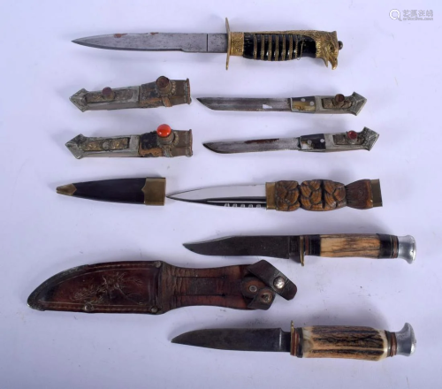 SIX VINTAGE CONTINENTAL KNIVES. (6)