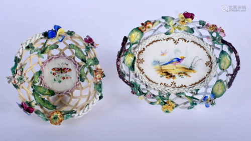 TWO 19TH CENTURY CONTINENTAL PORCELAIN OPENW…
