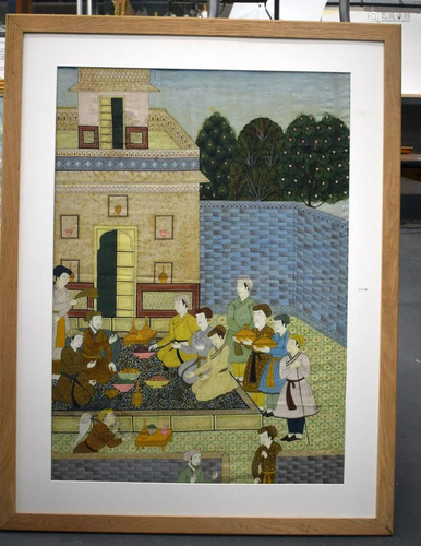 Persian School (C1920) Watercolours on silk, Matched