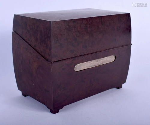 AN ART DECO BAKELITE DESK BOX. 14 cm x 11 cm.