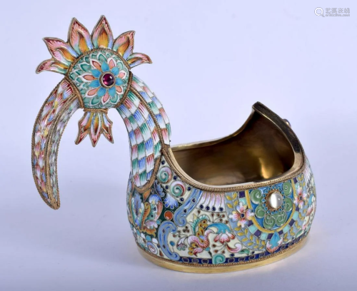 A LARGE CONTINENTAL SILVER AND ENAMEL KOVSCH. 268