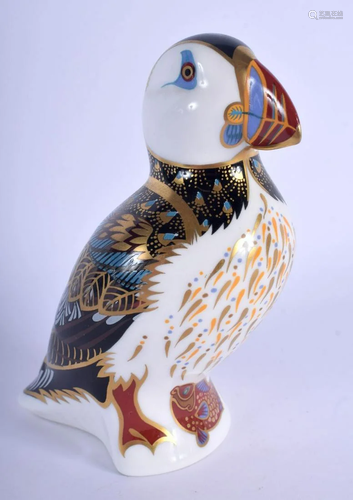 Royal Crown Derby paperweight of a puffin. 12cm high