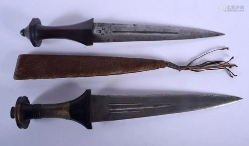 TWO VINTAGE CONTINENTAL KNIVES. 30 cm long. (2)