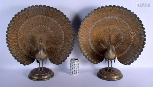 A RARE LARGE PAIR OF EARLY 20TH CENTURY INDIAN