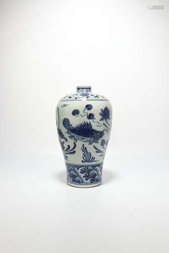 chinese blue and white porcelain meiping