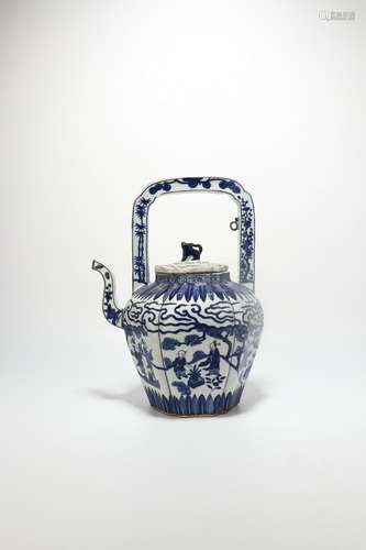 chinese blue and white porcelain ewer