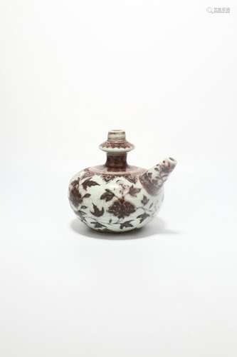 chinese underglaze red porcelain pot