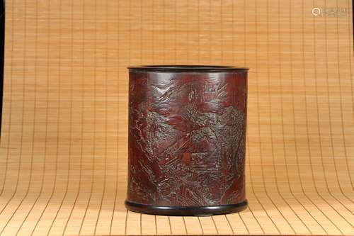 chinese bamboo brush pot