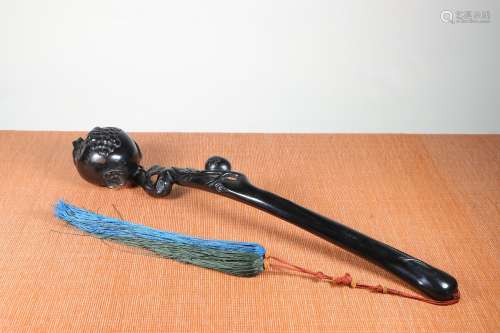 chinese lacquered ruyi scepter
