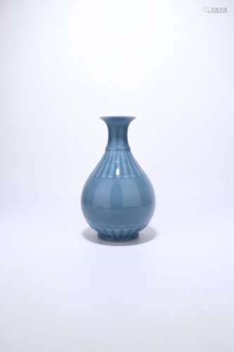 chinese azure glazed porcelain pear shaped vase