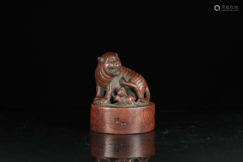 oversea backflow chinese bamboo seal with tiger design