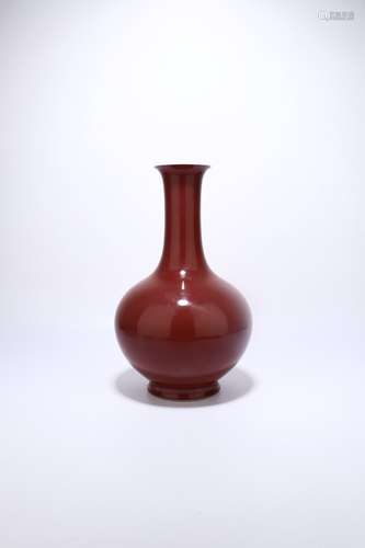 chinese sacrificial-red glazed porcelain vase