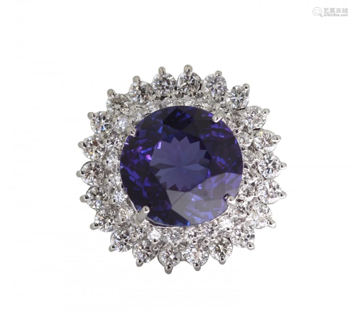 Tanzanite and Diamond Ring