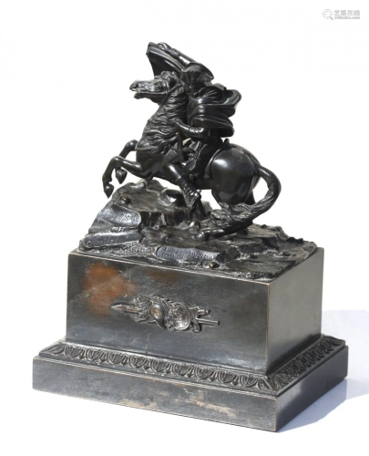 A Bronze Group Napoleon on Horseback