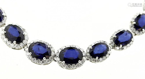 Sapphire and Diamond Necklace