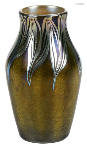 Tiffany Attributed Favrile Art Glass Vase