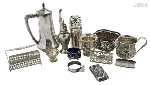 27 Assorted Silver Small Table Items