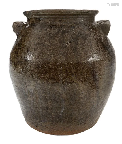 Edgefield Dave Drake Attributed Dated Storage Jar