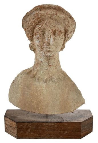 A Cypriot Terracotta Bust of a Woman