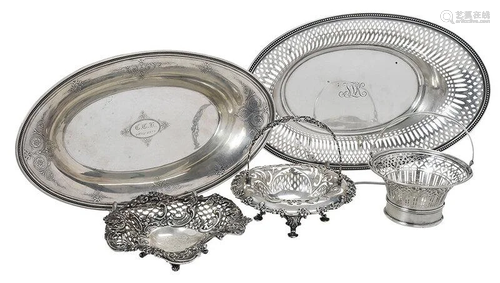 Five Tiffany Sterling Hollowware Items