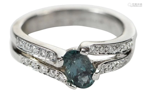 Platinum Gemstone Ring