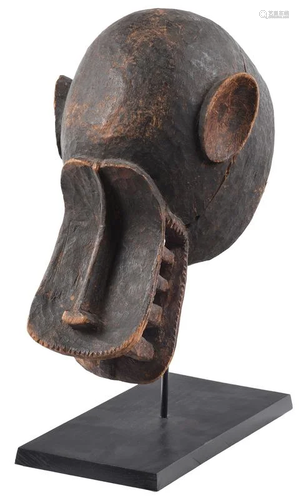 Senufo Carved Wood Fire Spitter Helmet Mask