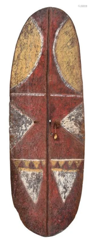 Mendi Valley Carved and Painted Highlands Shield