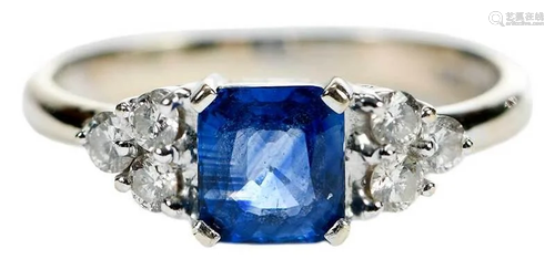 18kt. Sapphire and Diamond Ring