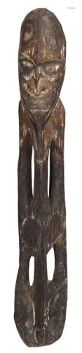 Oceanic Carved Wood Figural Totem