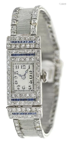 Art Deco Platinum Diamond Watch