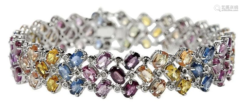 14kt. Sapphire and Diamond Bracelet