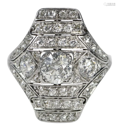 Antique Platinum Diamond Ring