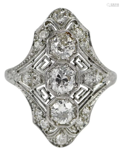 Antique Platinum Diamond Ring