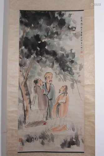 Chinese Ink Color Scroll Painting