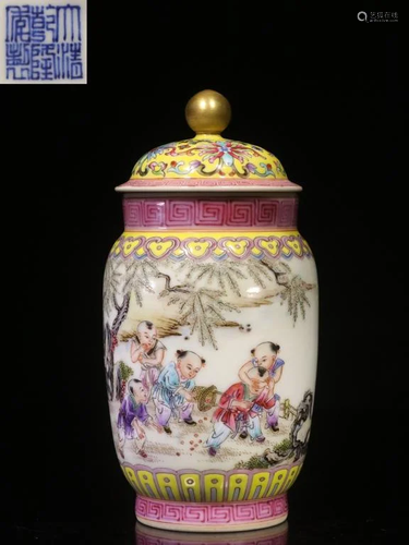 Chinese Famille Rose Porcelain Vase,Republican