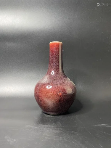 Chinese Red Glazed Porcelain Vase