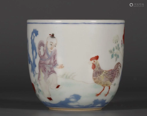 Chinese Famille Rose Porcelain Cup,Mark