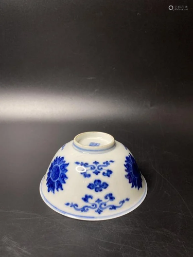 Chinese Blue and White Porcelain Bowl,Mark