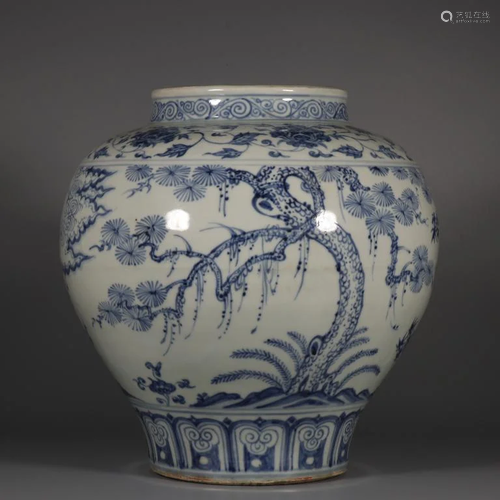 Chinese Blue and White Porcelain Jar