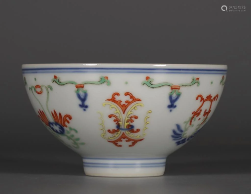 Chinese Doucai Porcelain Bowl,Mark