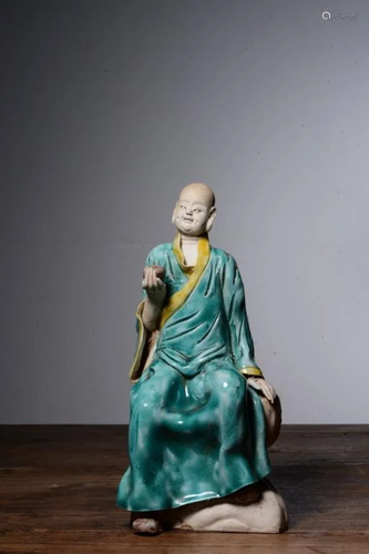 Qing Chinese Hand Painted Porcelain Figurine