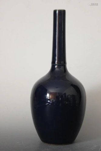 Chinese Blue Glazed Porcelain Vase