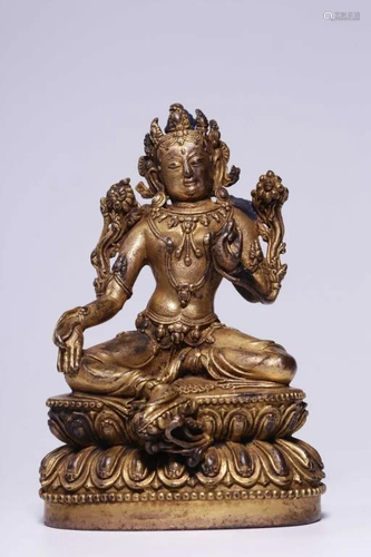 Chinese Gilt Bronze Buddha